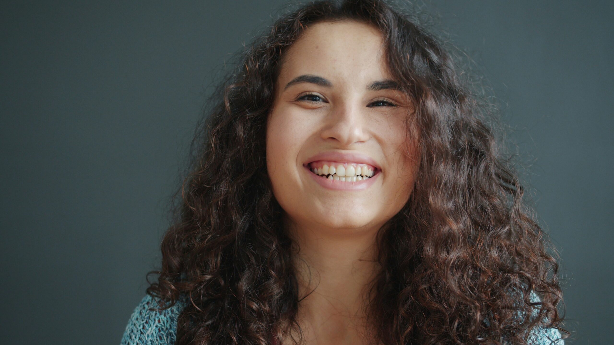 Smiling teen